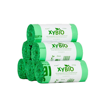 Popolari sacchetti per rifiuti a base di amido di mais Eco-friendly Sustainable Wholesale 100% compostabile Plastica biodegradabile Custom Printed