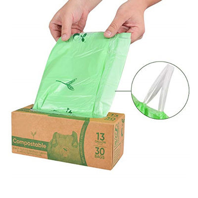 Buon prezzo Sacchetti da spazzatura a corde trascinanti compostabili con scatola distributore al dettaglio in linea