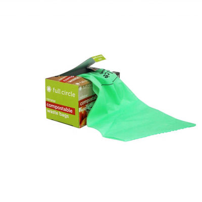 Ingrosso Sostenibile 100% Amido di mais biodegradabile Custom Printed High Kitchen Compostabile Scartone Liner Bag per rottami alimentari
