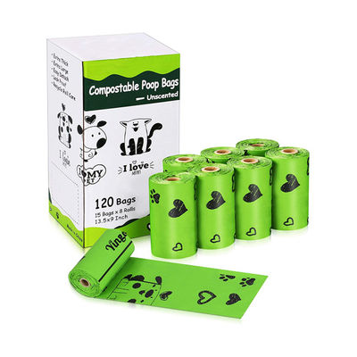 Buon prezzo Sacchetto di rifiuti per cani per animali da compagnia a base di amido di mais biodegradabile in linea