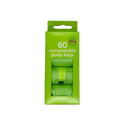 Ingrosso 100% compostabile Biodegradabile Dog Poop Bag Sustainable Packaging Bags Fornitore Cina OEM Disegno di logo personalizzato