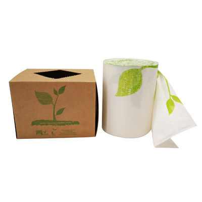 Eco-Friendly Wholesale Cornstarch Custom Color Printed 100% Biodegradable Compostable Plastic Garbage Bags on Roll