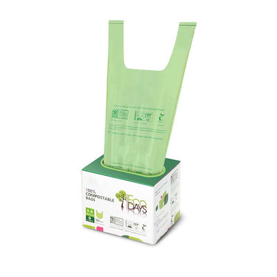 Buon prezzo Sacchetti della spazzatura per la cucina biodegradabili compostabili personalizzati con maniglia di maglietta in linea