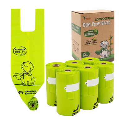 Buon prezzo Biodegradabile Maniglia di cravatta Sacchetti di cacca per cani Sacchetti di rifiuti per cani compostabili in linea