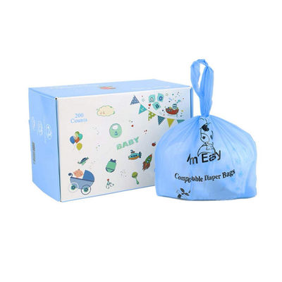 Buon prezzo Scatole di vendita al dettaglio Confezionate con maniglia di cravatta compostabile Sacchetti di nappy personalizzati in linea