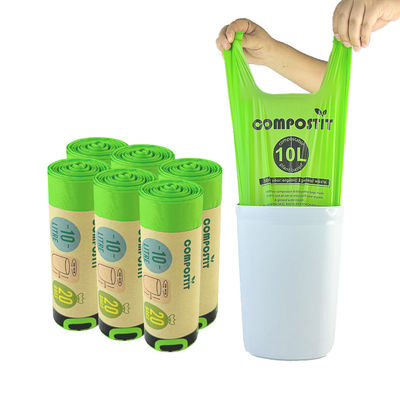 Buon prezzo T-Shirt manicotto compostabile sacchetti della spazzatura biodegradabile carta classica avvolgimento arrotolato in linea