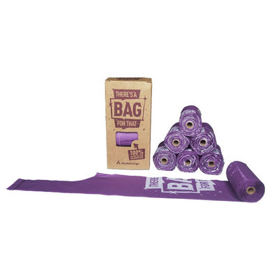 Buon prezzo T-shirt biodegradabile personalizzato manico sacchetti di cacca per cani profumati su un rotolo in linea