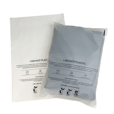 Buon prezzo 100% biodegradabile compostabile borse per abbigliamento autoadesivo stampato su misura in linea