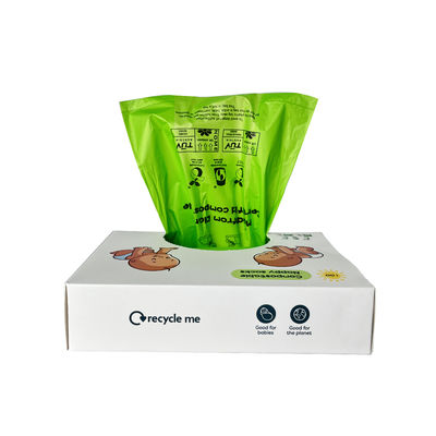 Buon prezzo Sacchetti di pannolini usa e getta per neonati, 100 Count Eco-Friendly Compostable Disposable Diaper Bags, Baby Poop and Multipurpose Bags with Handles for Convenient Disposal, Leak-Proof in linea