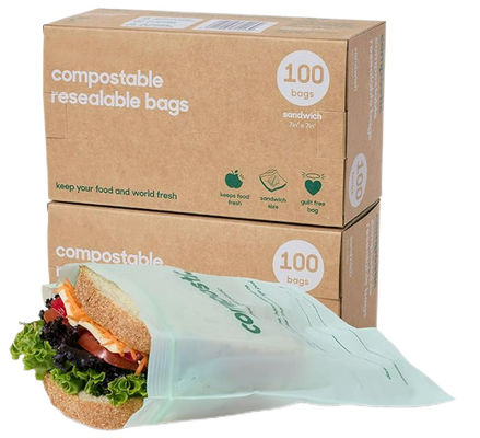 Buon prezzo Sacchetti congelatori di dimensioni di litri 100% compostabili, sacchetti biodegradabili per la conservazione degli alimenti, adatti a verdure, frutta o carne in linea