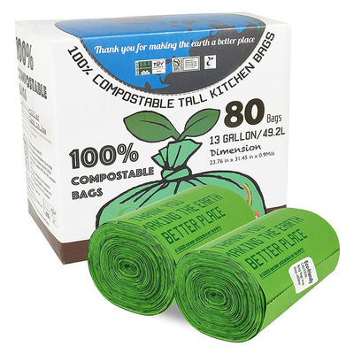 Buon prezzo Compostabile su misura 100% biodegradabile Sacchetti da spazzatura di plastica Rivestimenti Ecofriendly in linea
