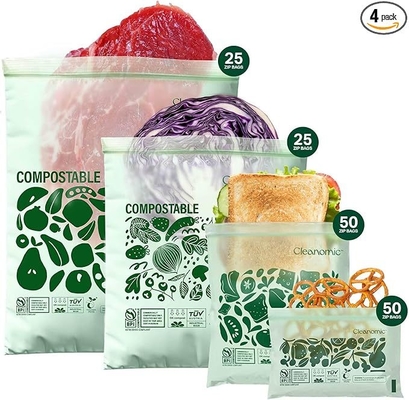 Buon prezzo Compostabile* Busta di sacchetti per la conservazione degli alimenti - Gallone, Quart, Sandwich e Snack in linea