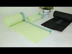 Sacchetti della spazzatura a corda verde biodegradabile non tossici con logo personalizzato